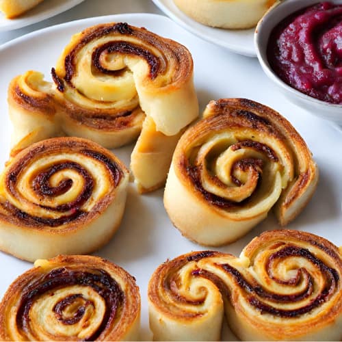 Cheese Pinwheel with Beetroot Relish