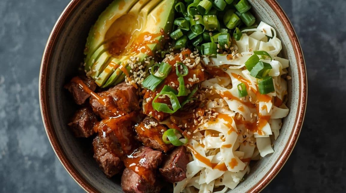 Beef Power Bowl with Davidson Plum Sauce