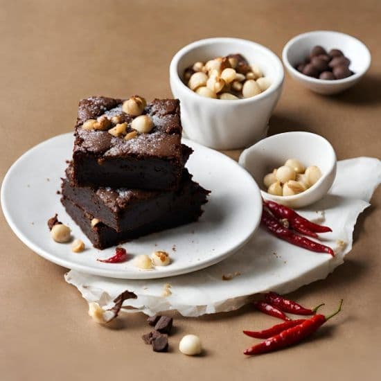 Chocolate Chili Brownie w Roasted Macadamias