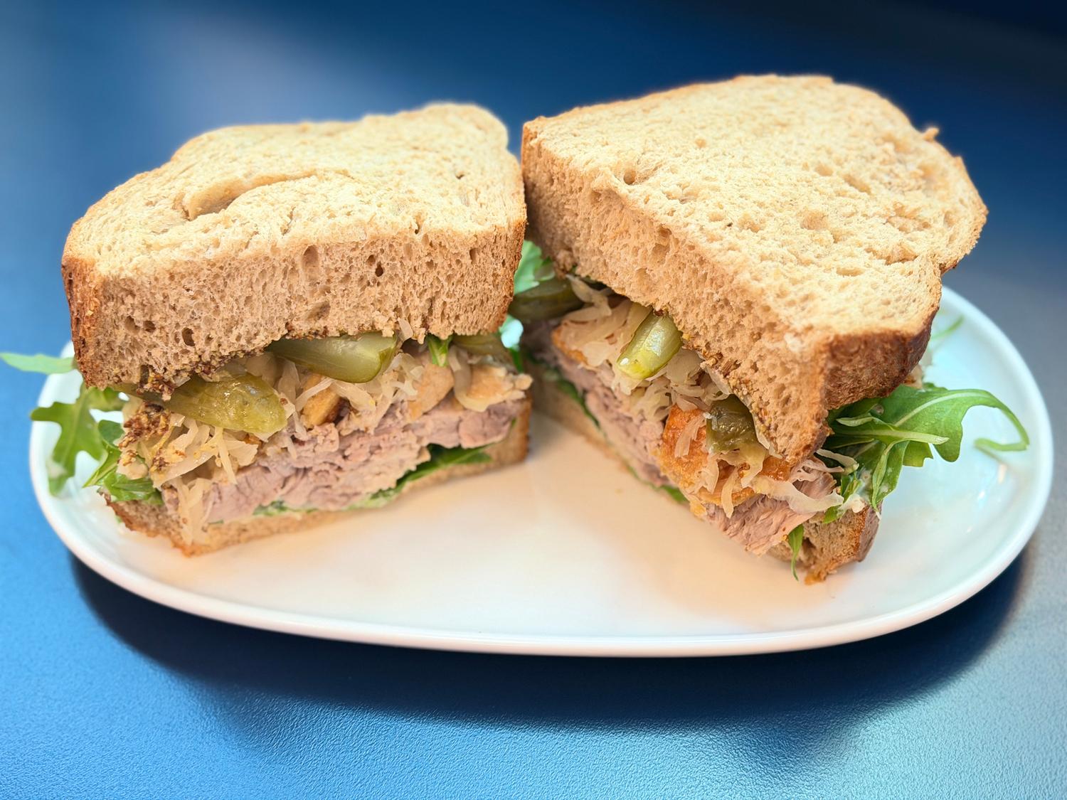 Bierhaus Crispy Pork Belly Sandwich