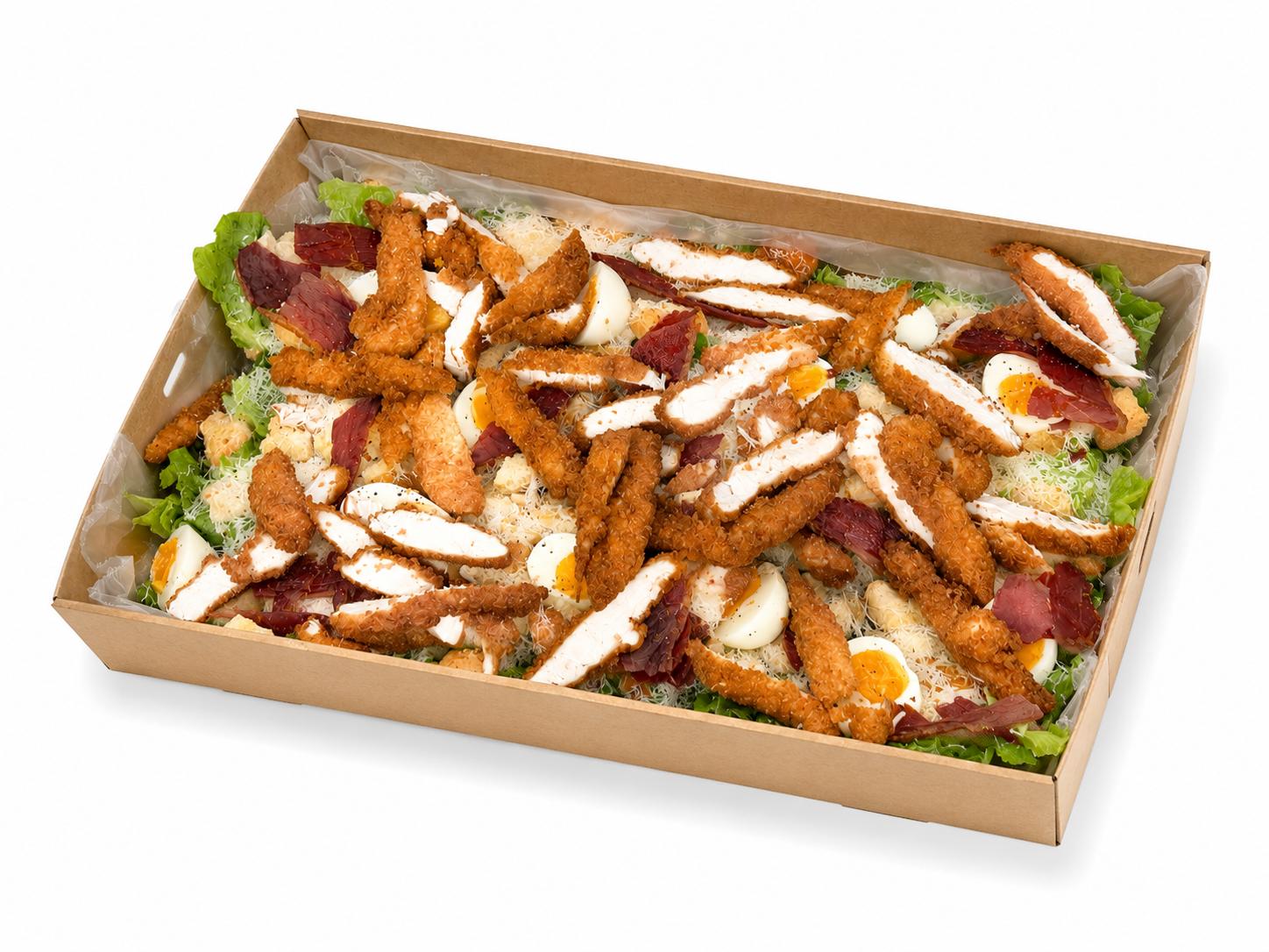 Crumbed Chicken Caesar Salad Platter (Large)