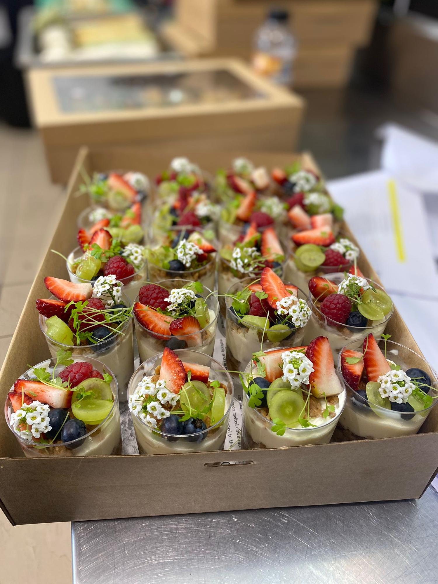 Assorted Mini Fruit Yogurt Cup Platter