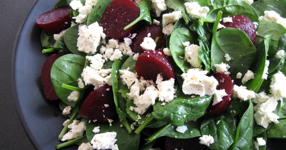 Beetroot, Spinach and Feta Salad (Oval Tray)