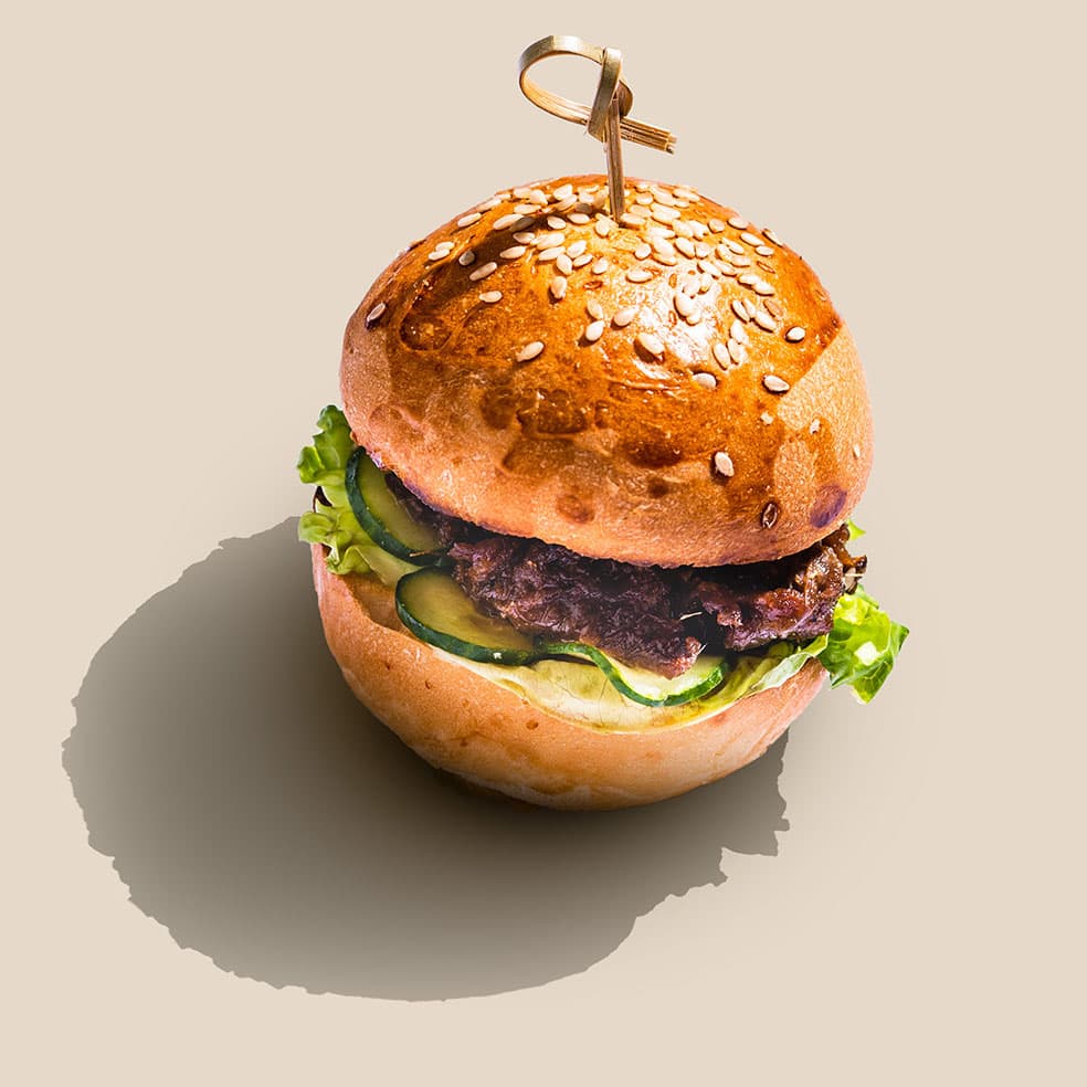 Mini BBQ Pulled Shiitake Burger (16 Portions)