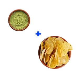Avocado Edamame Dip with Tortilla Chips