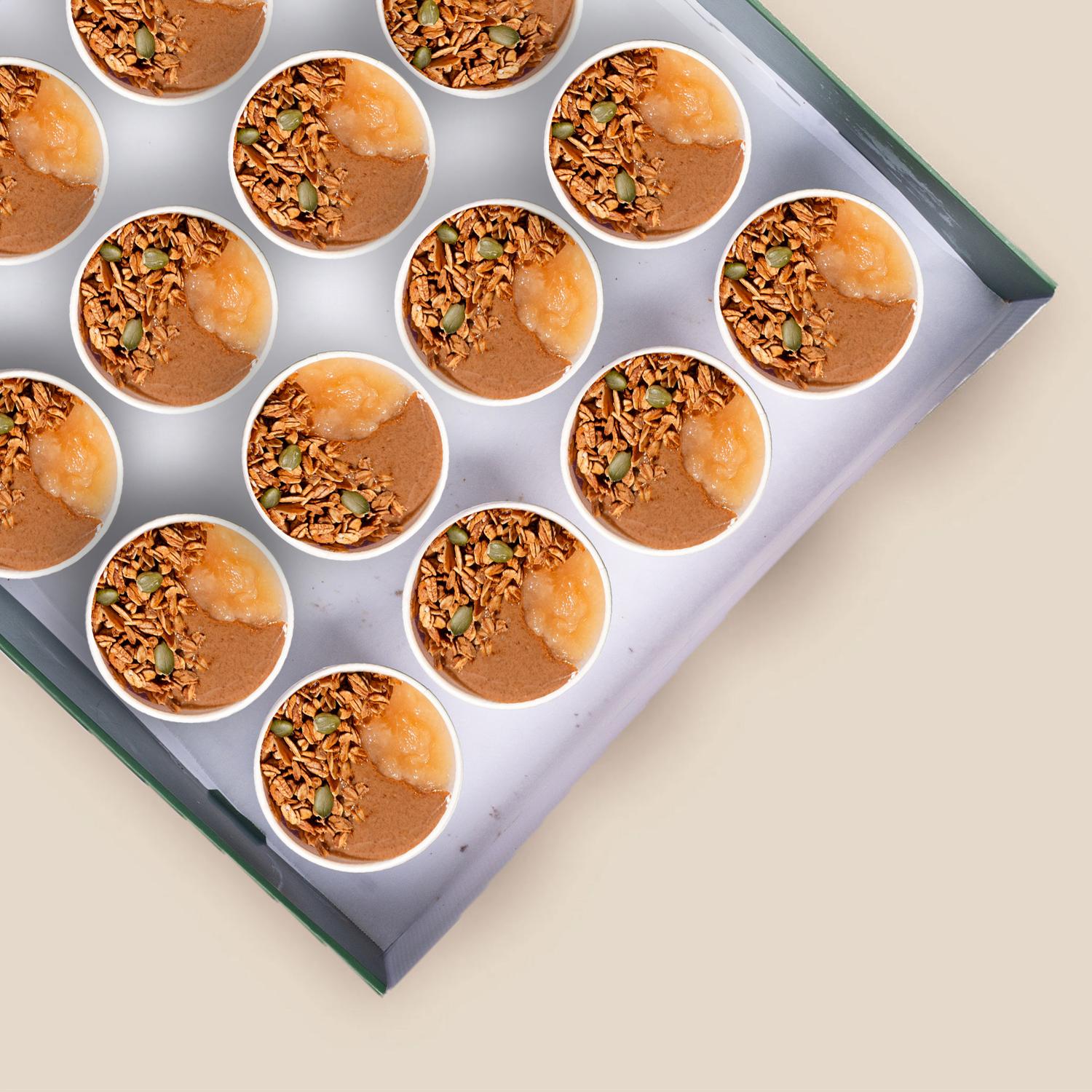 Pear Compote Almond Yoghurt with Granola (16 Pcs)