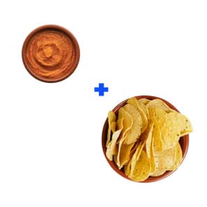 Red Pepper Dip with Tortilla Chips