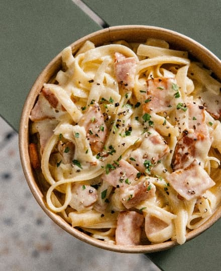 Fettuccini Carbonara Sharing Tray