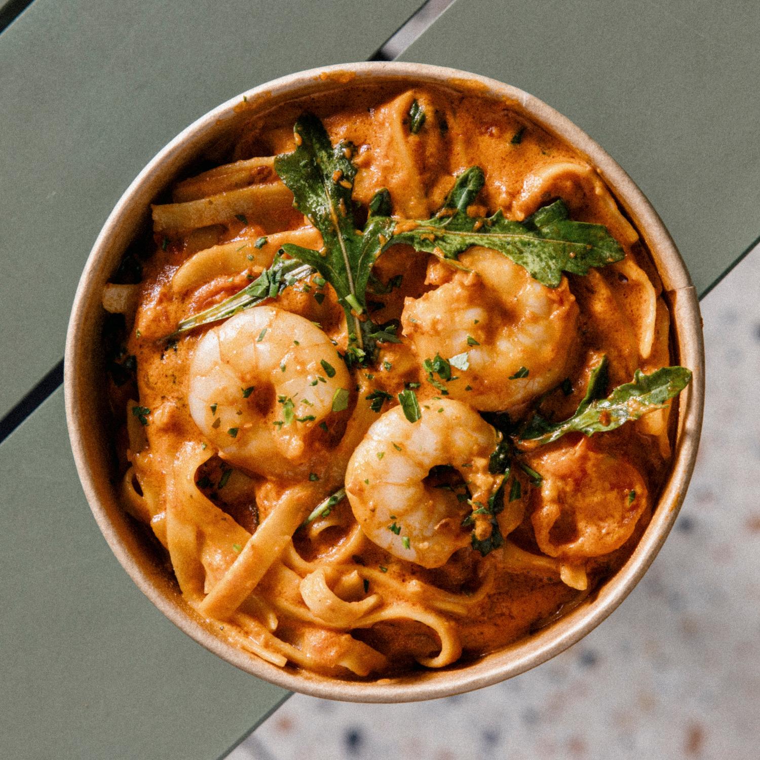 Fettucini Garlic Prawns (Individually Packed)