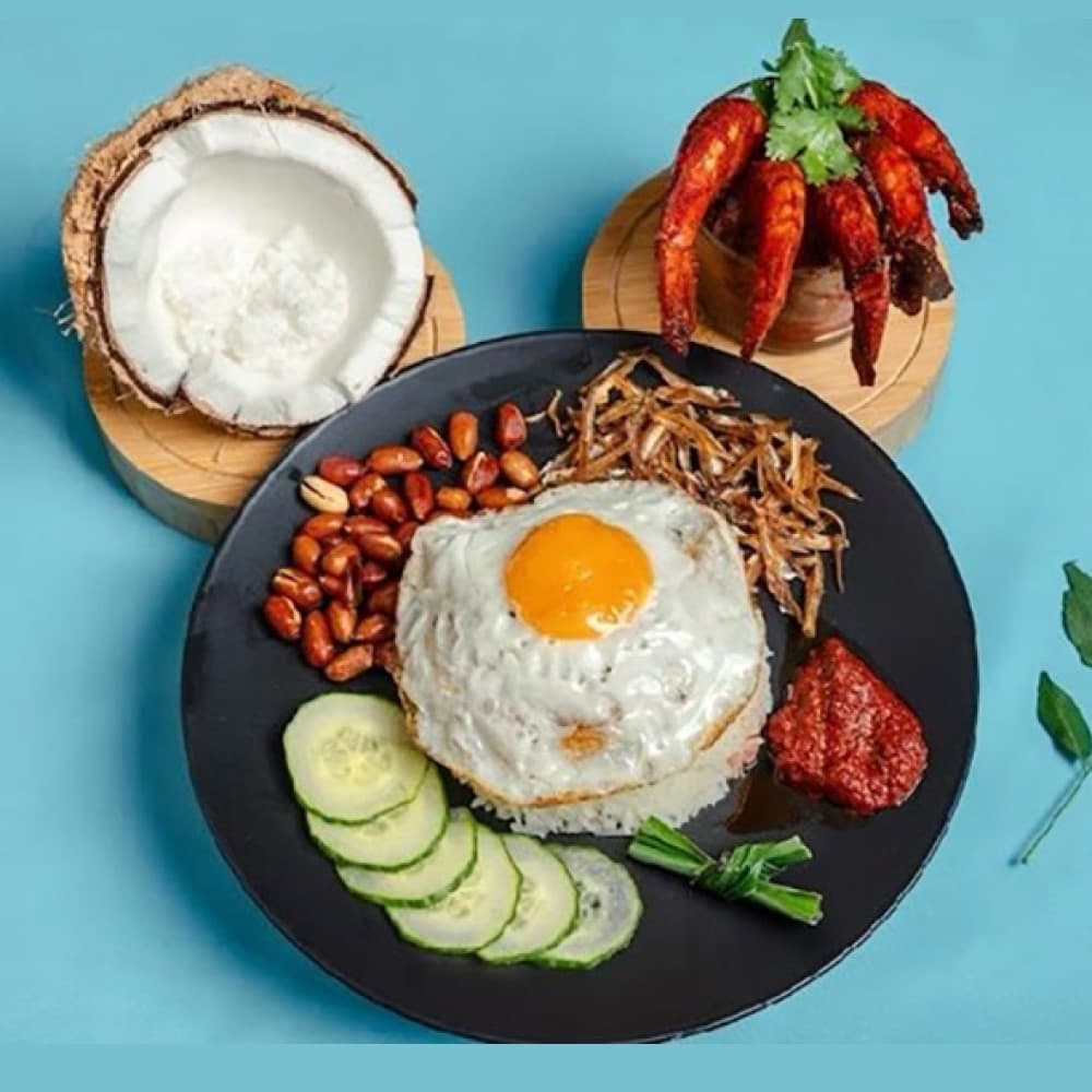 Nasi Lemak with Sambal Prawn