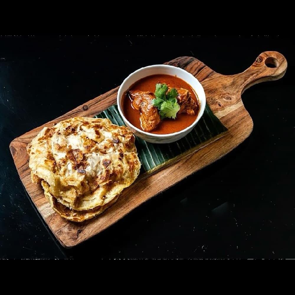 Roti Canai with Chicken Curry