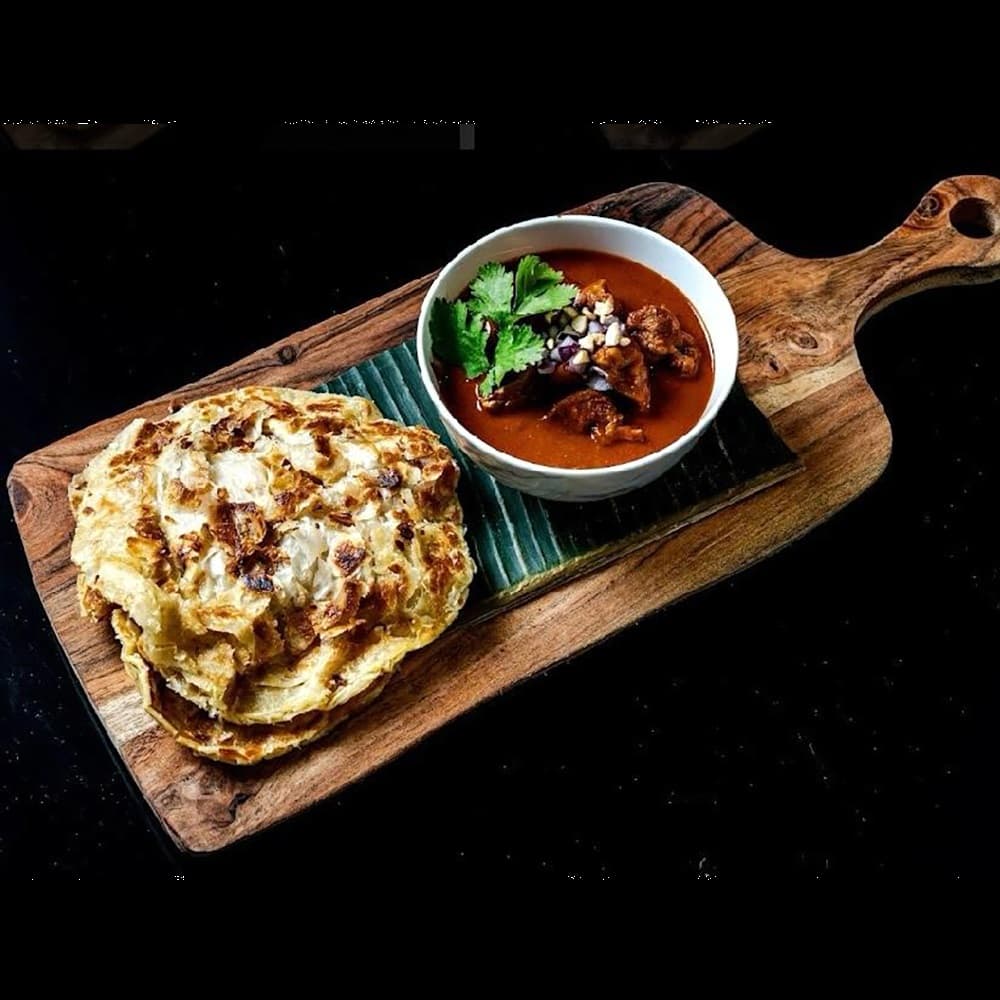 Roti Canai with Mutton Curry