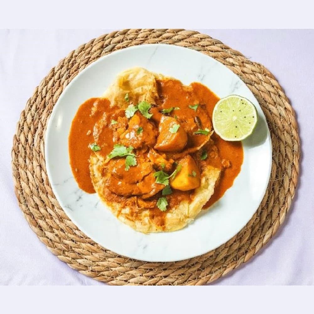 Roti Banjir with Chicken Curry