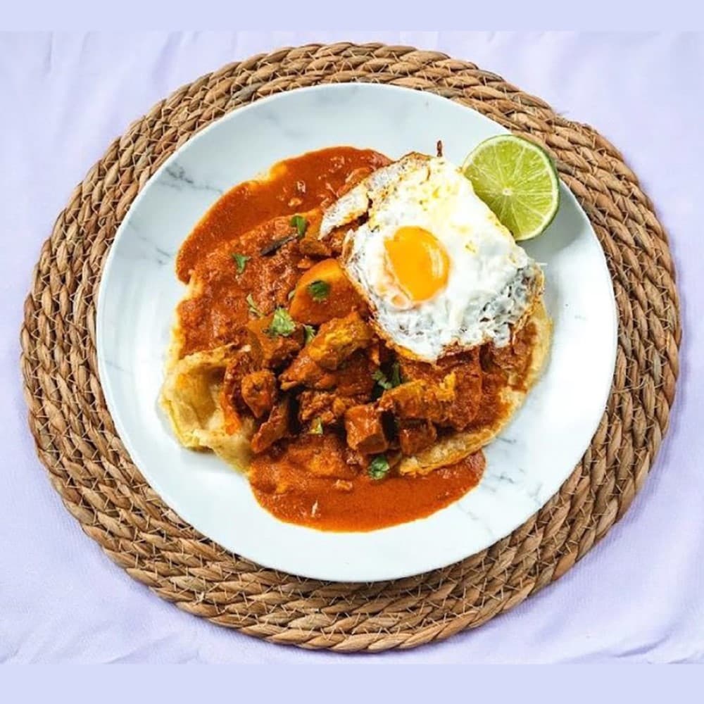 Roti Banjir with Mutton Curry