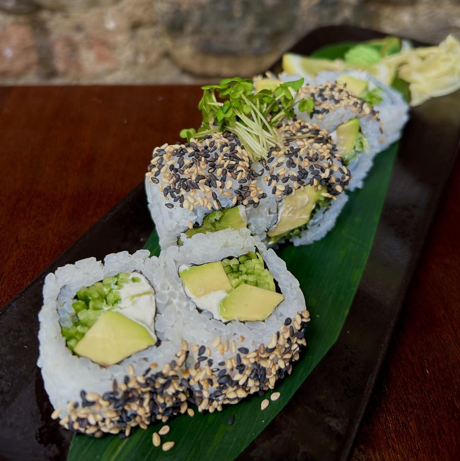 Avocado, cucumber & cream cheese norimaki