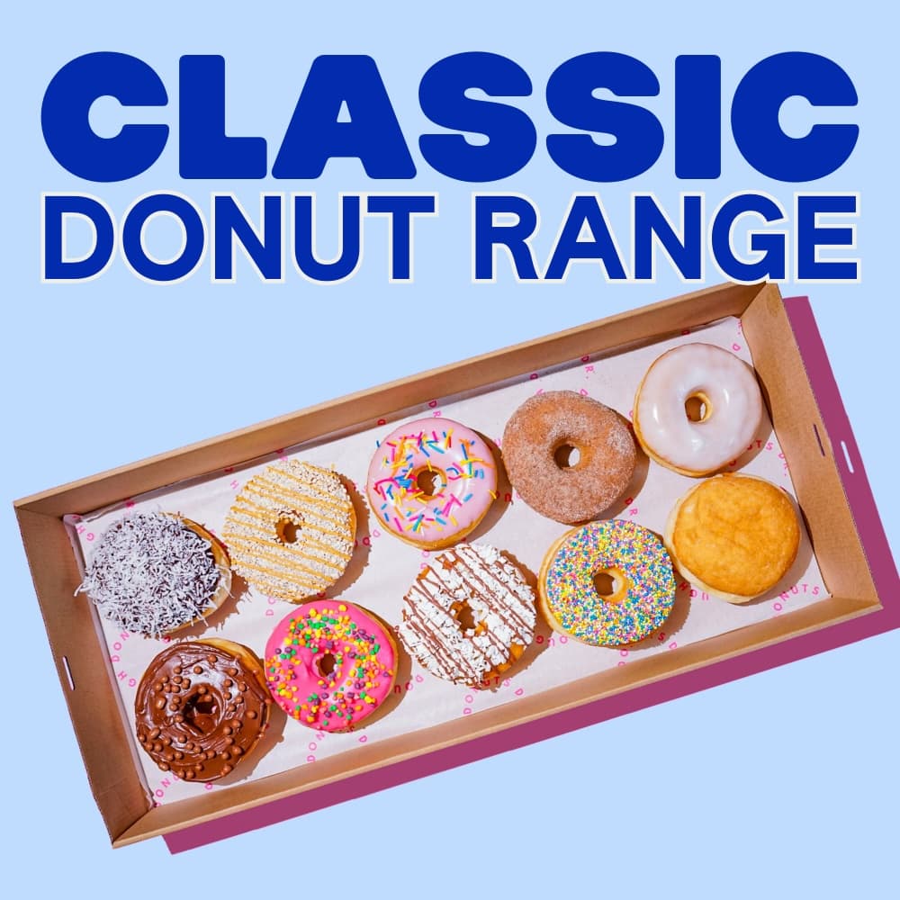 Classic Dr. Dough Donuts (Box of 10 Regular Size)
