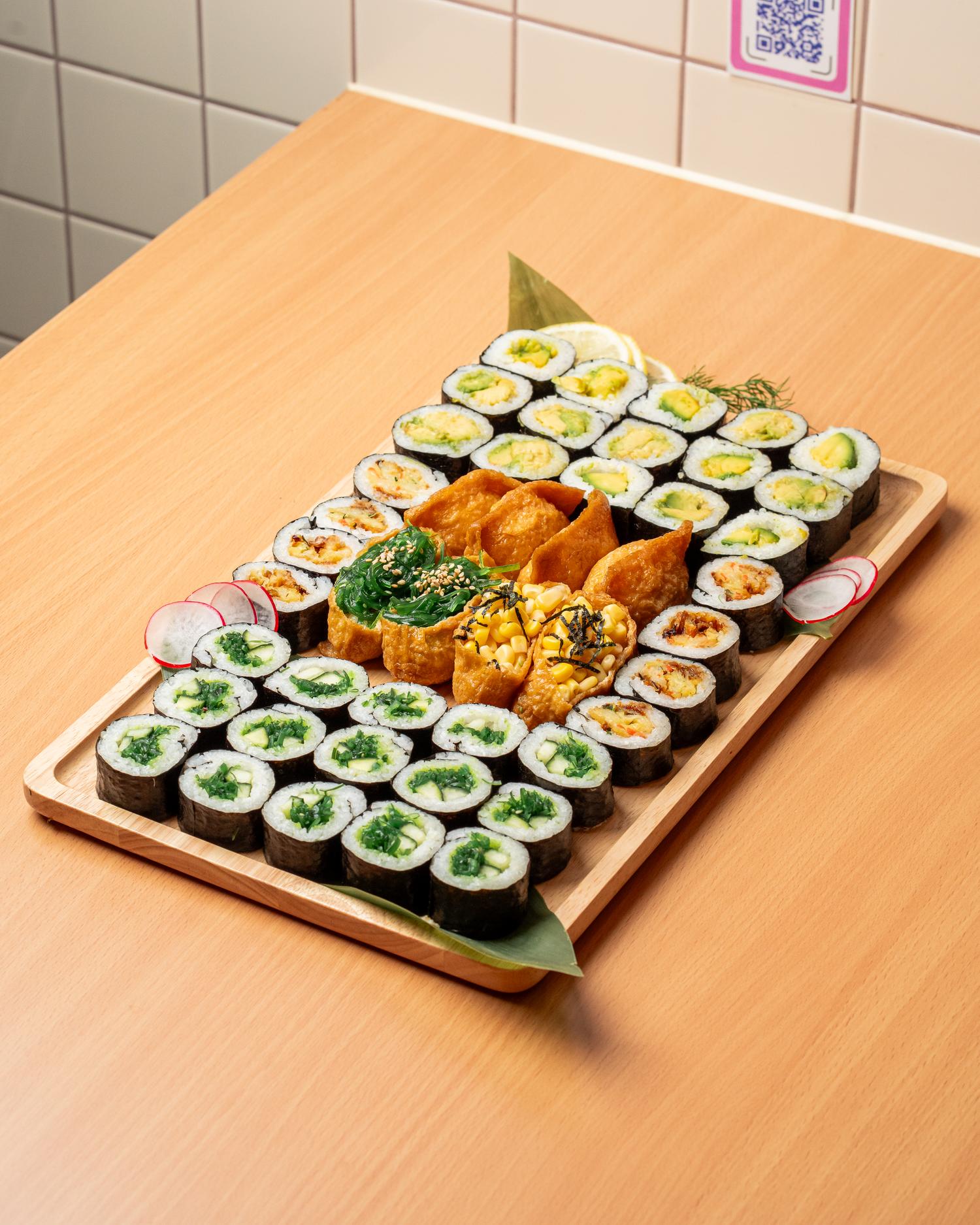 Veggie Sushi Platter (56 Pieces)