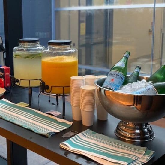 Shared Mineral Water & Orange Juice