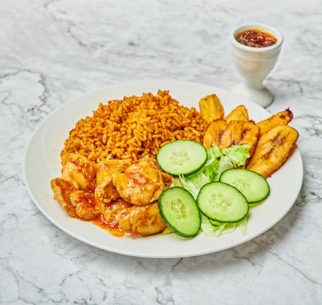 Jollof Rice with Chicken Stew