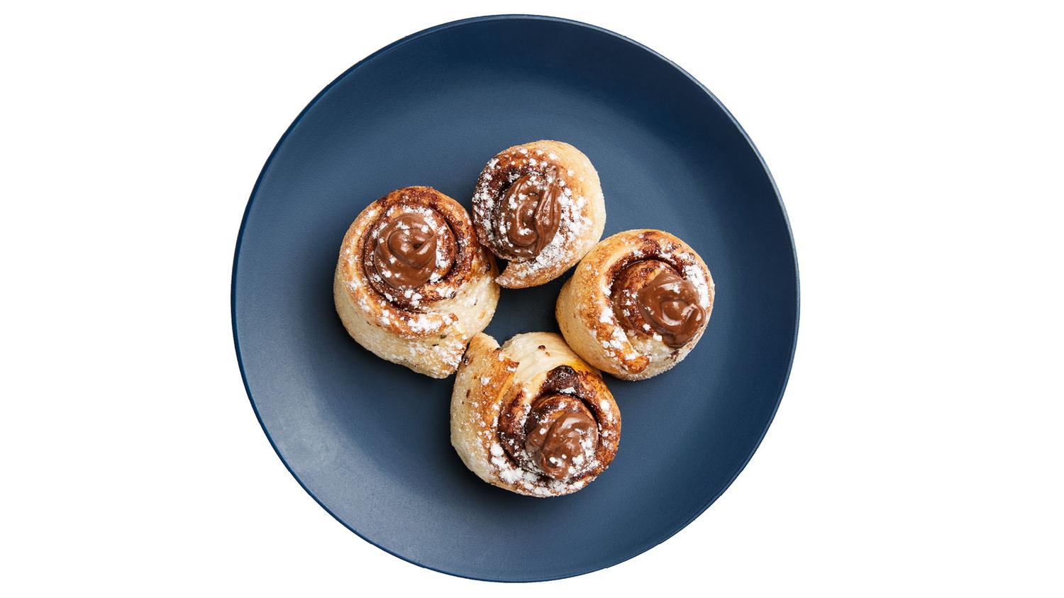 Choc Hazelnut Dessert Scrolls