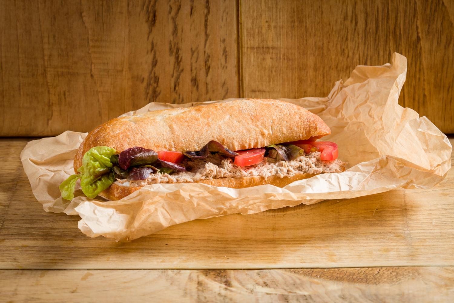 Tuna Mayo Pesto Baguette