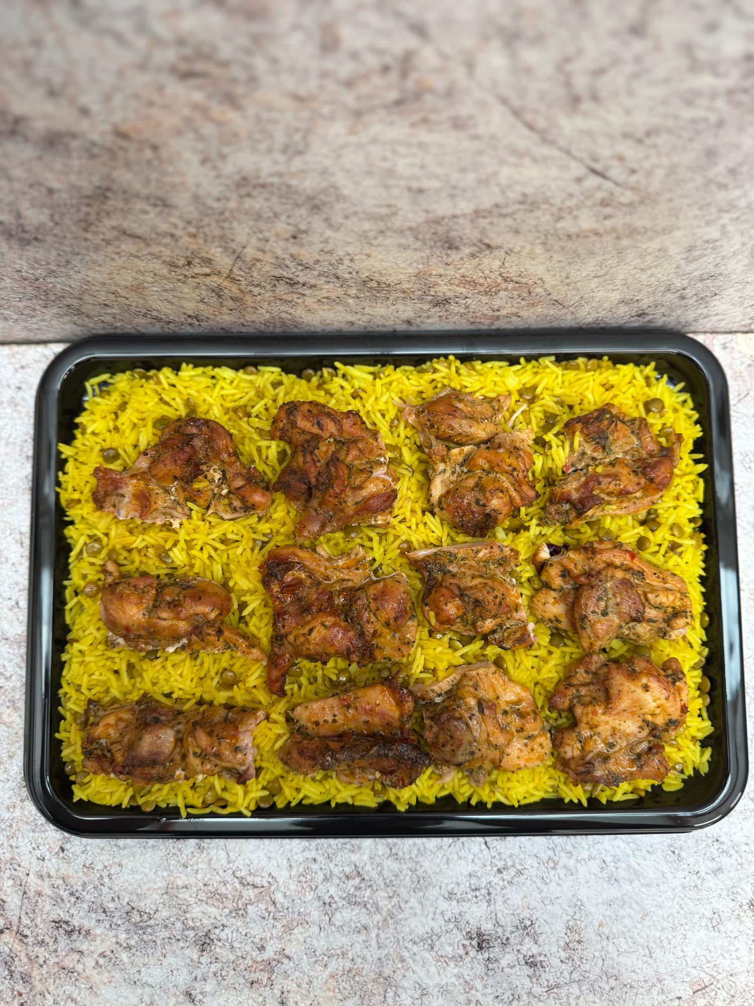 Chicken Thigh & Turmeric Lentil Rice (Serves 6)