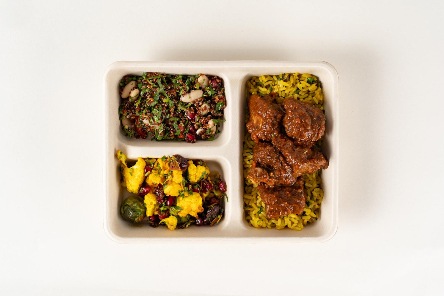 Mediterranean Birria Beef with herb brown rice
