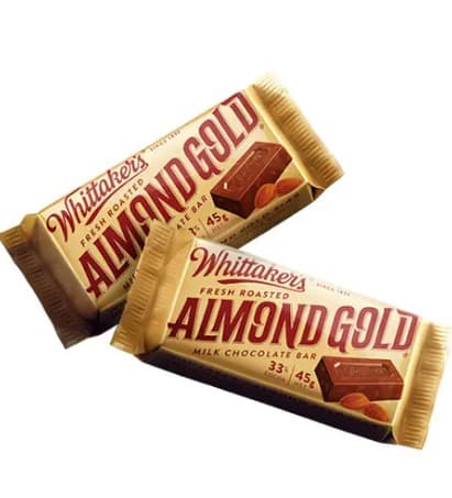 Whittaker Almond Gold Slab (Carton 50 x 45G)