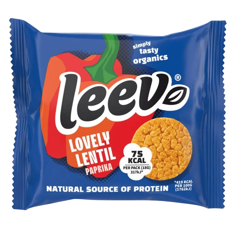 Leev Lentil Wafers Paprika BIO (15x18g)