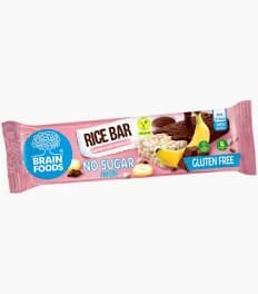 Brain Foods Rice Bar Banana Dark Chocolate 20x18g