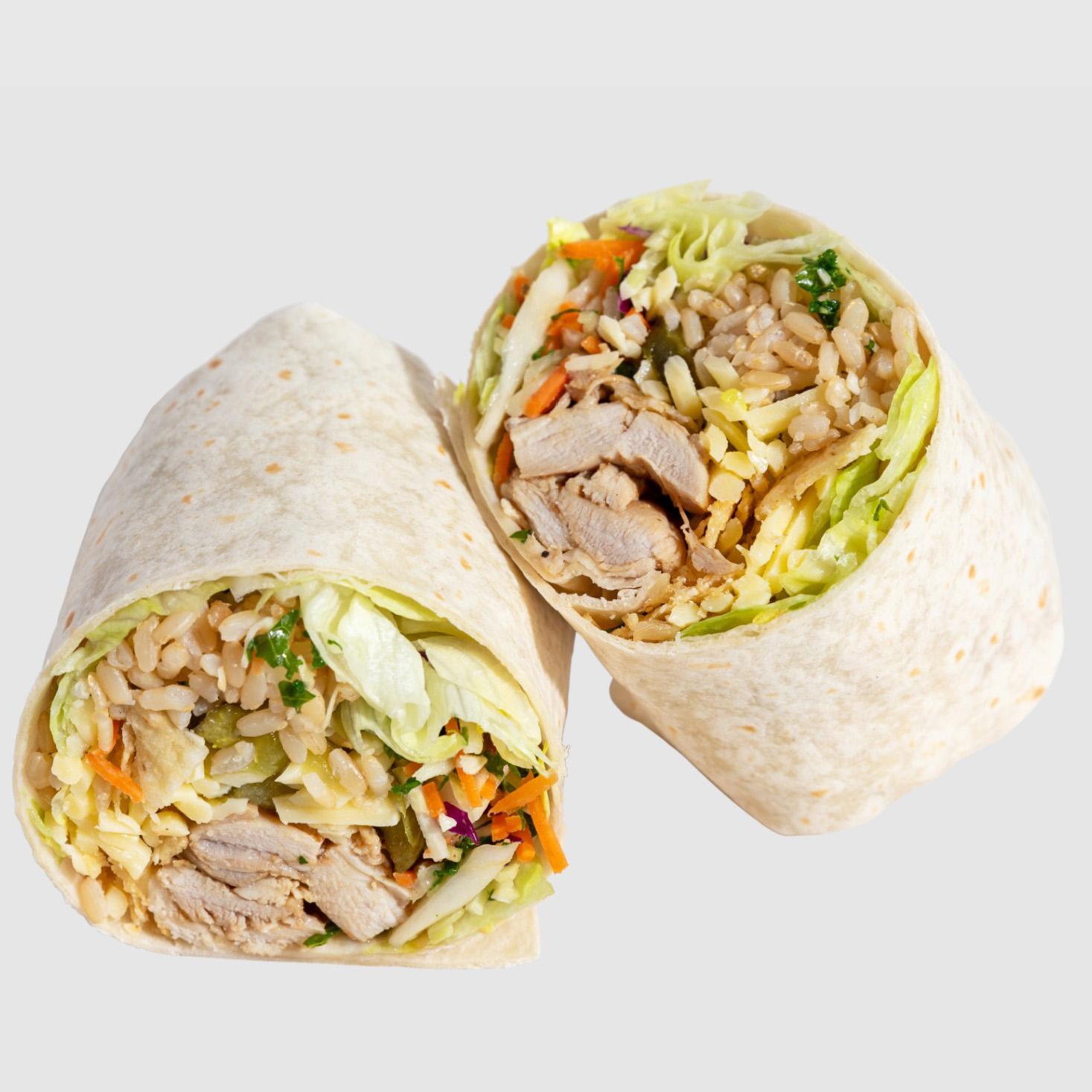Blackened Chicken Burger Burrito