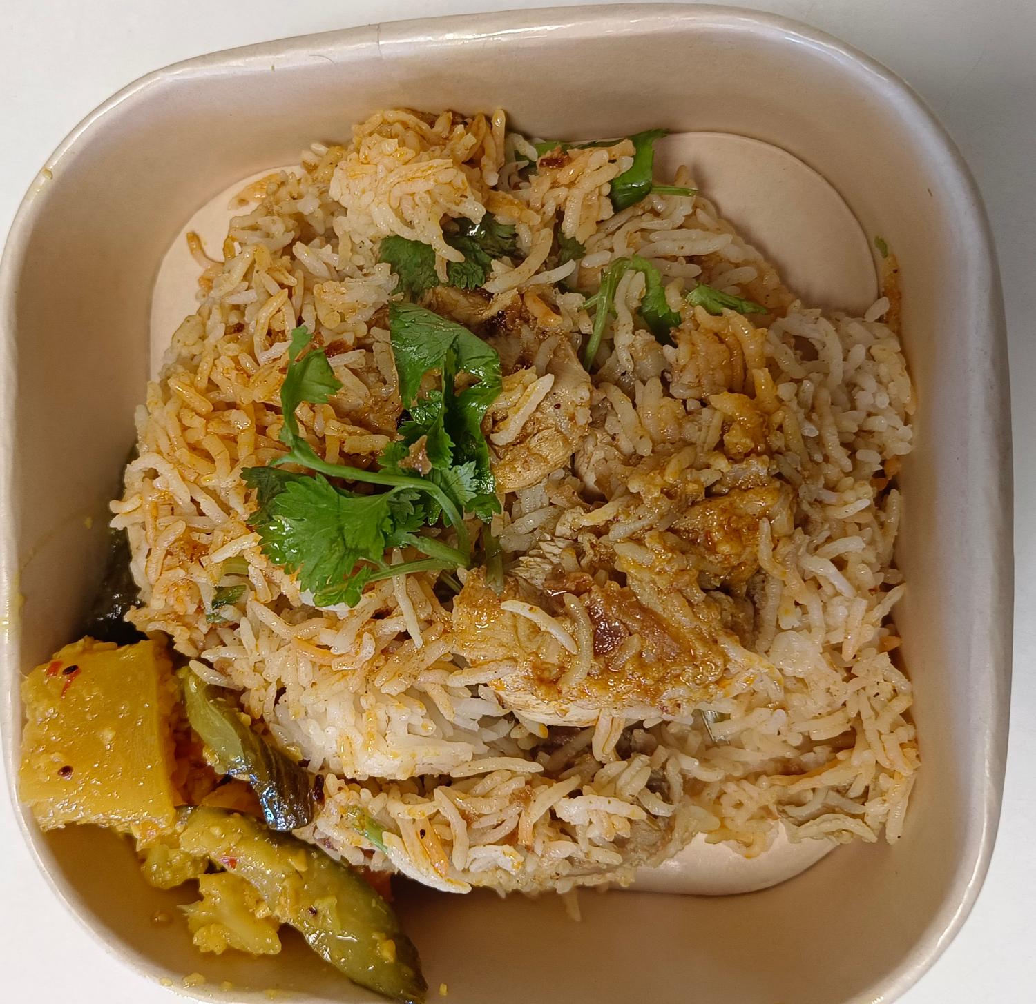 Vegetarian Biryani with Daal & Salad