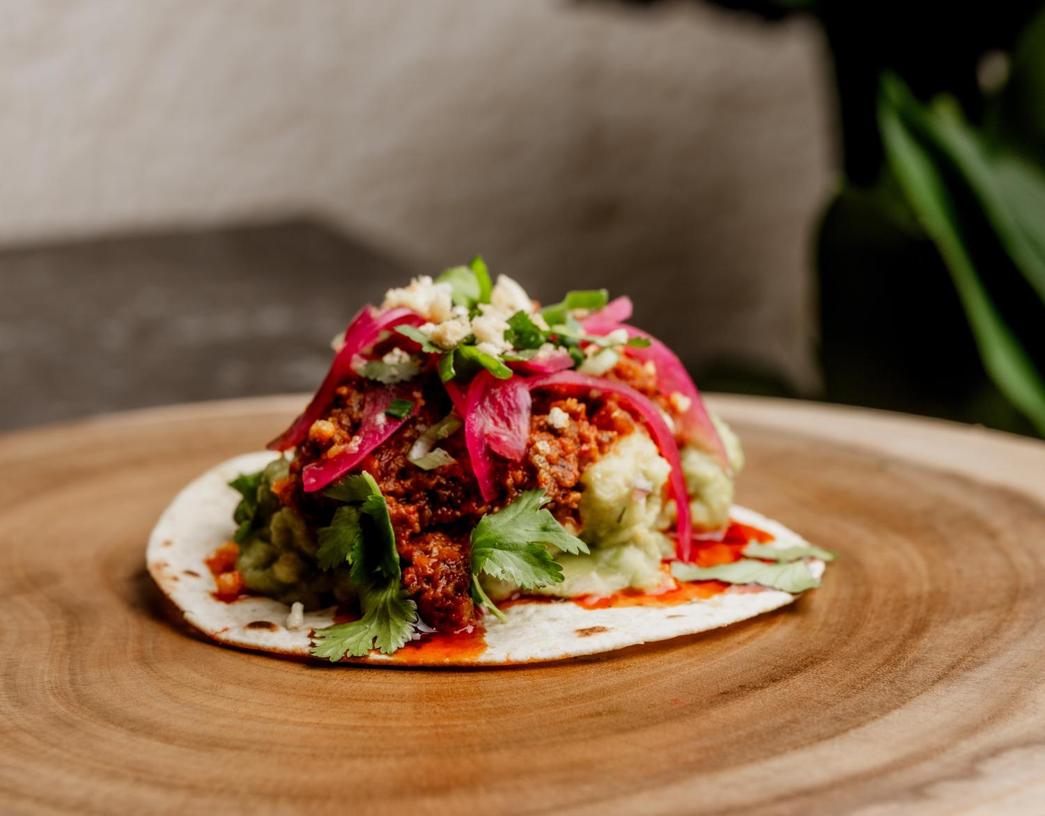 2 x Vegan Nduja Tacos & Tortilla Chips