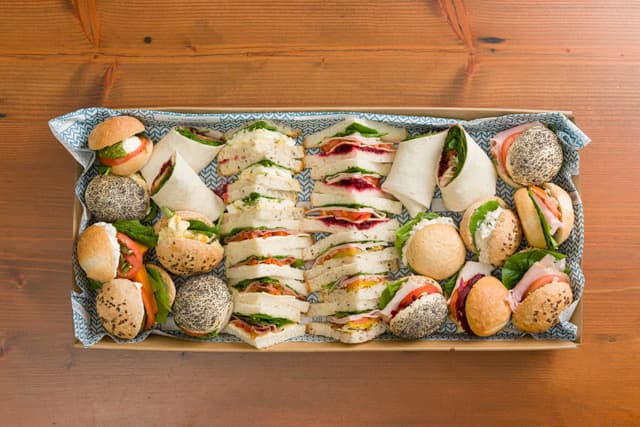 Assorted Wraps, Mini Rolls, and Sandwiches