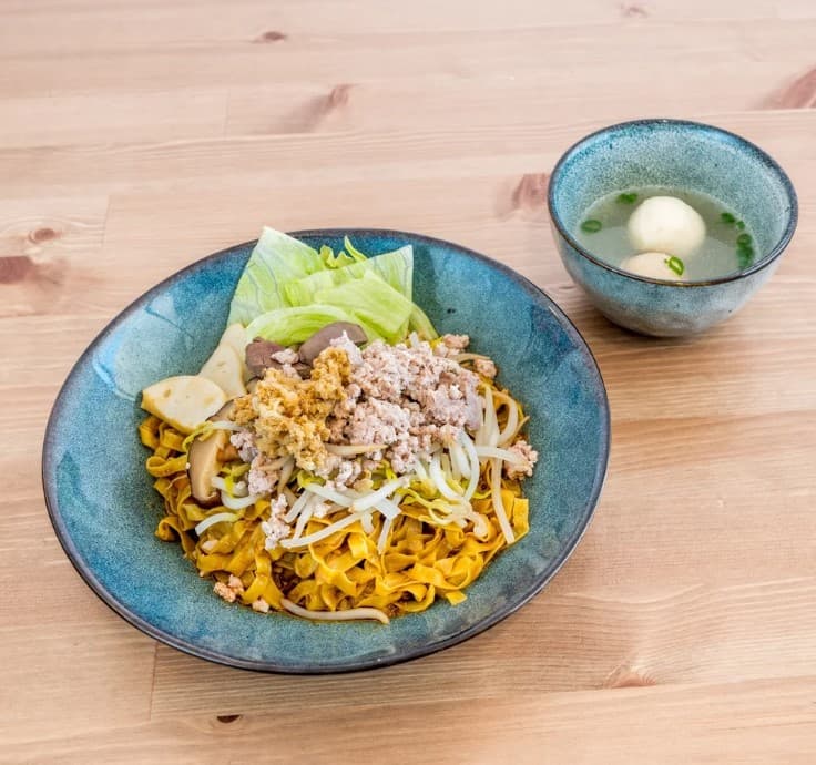 Minced Pork Mee Pok Noodle Dry