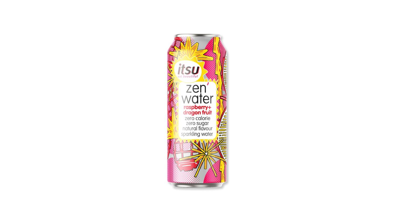 Raspberry & dragon fruit zen’water can