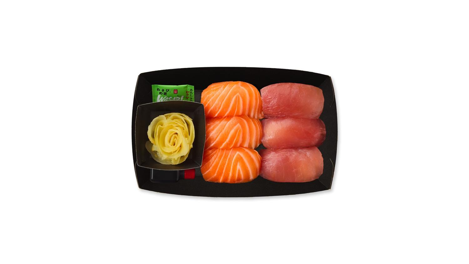 tuna & salmon sushi