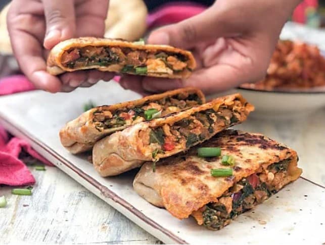Chicken Spinach Feta Gozleme