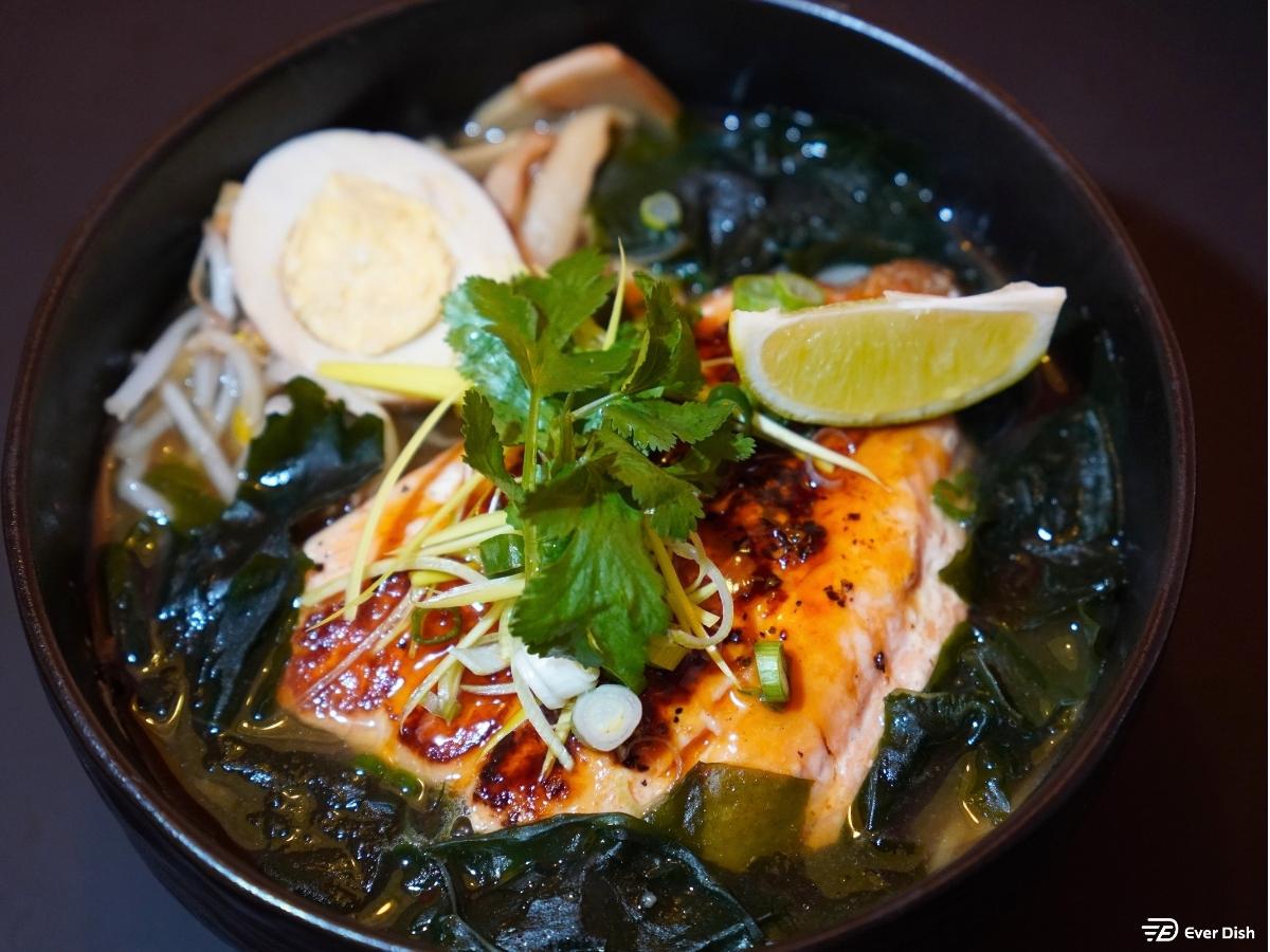 Grilled Teriyaki Salmon Ramen