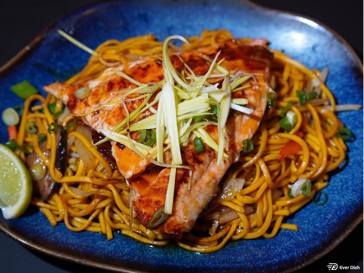 Salmon Teriyaki Soba