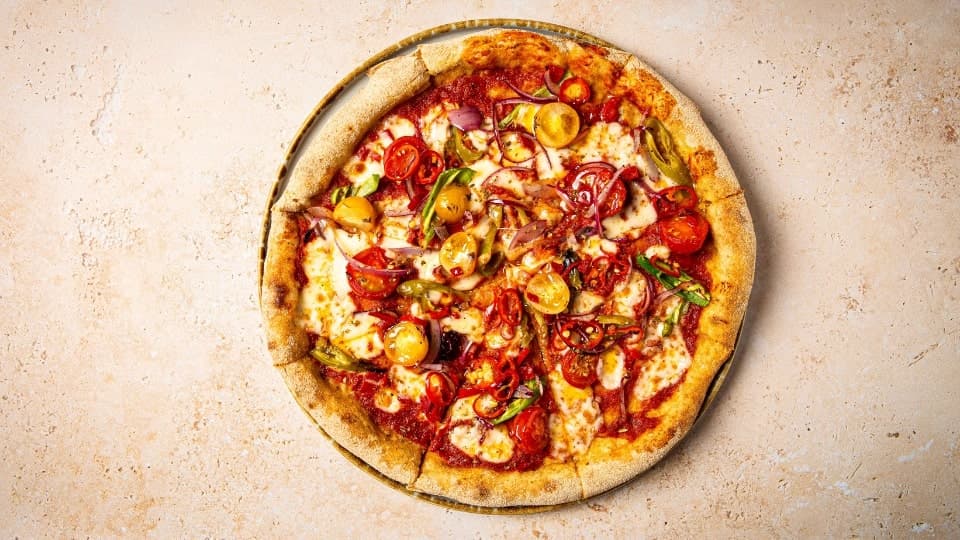 Vegan Spicy Vegetable Pizza