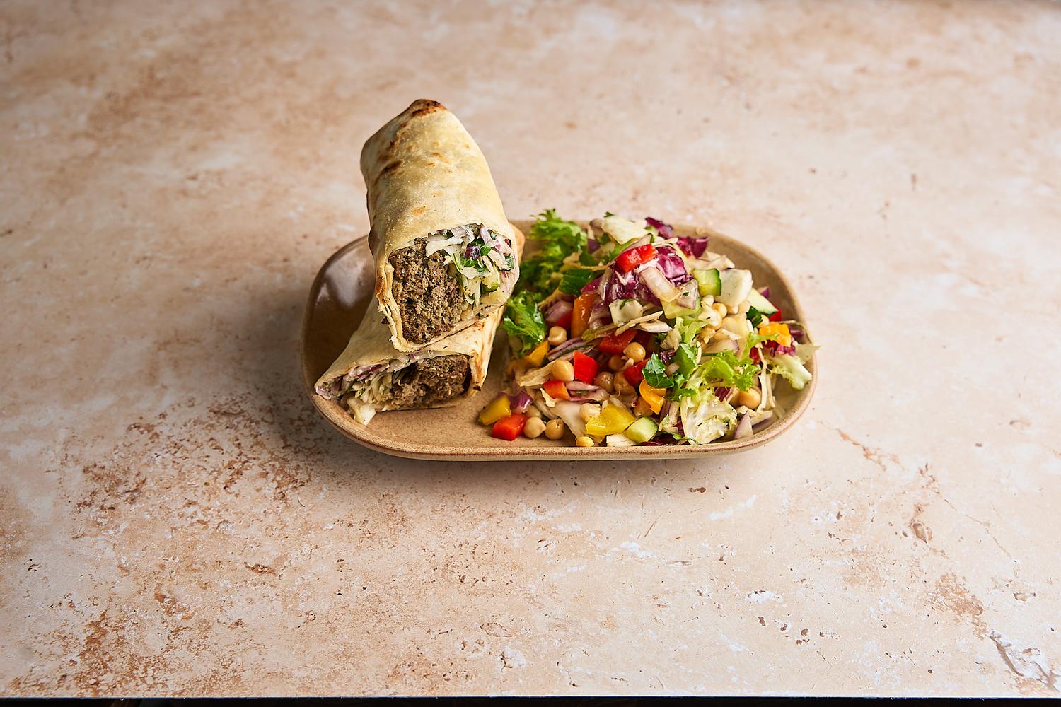Lamb Wrap & Salad