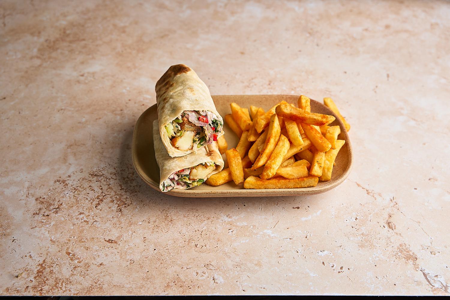 Halloumi Wrap & Fries