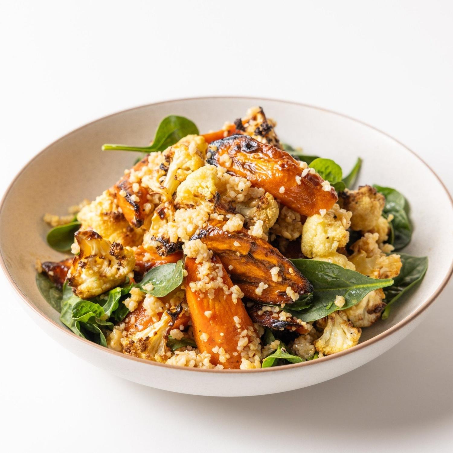 Honey Roasted Carrot and Cauliflower Salad