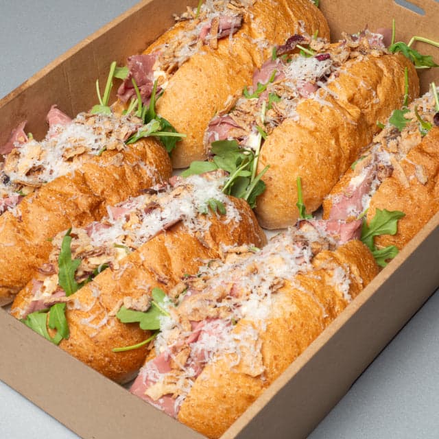 Rare Roast Beef Hoagie Platter (12 Pieces)