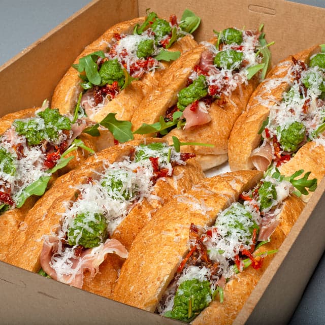 Prosciutto and Parmesan Hoagie Platter (12 Pieces)