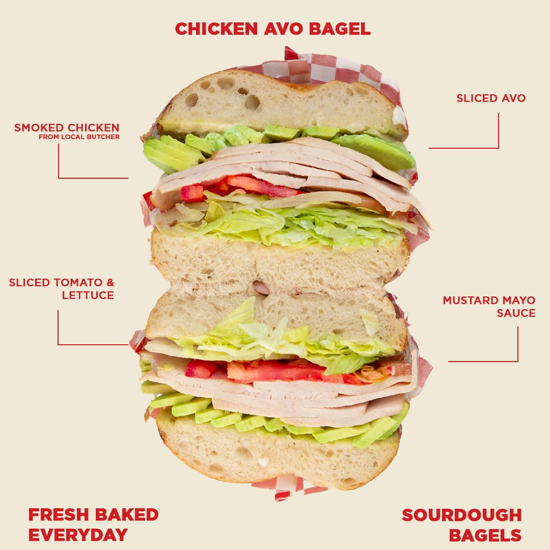 Chicken Avo Bagel