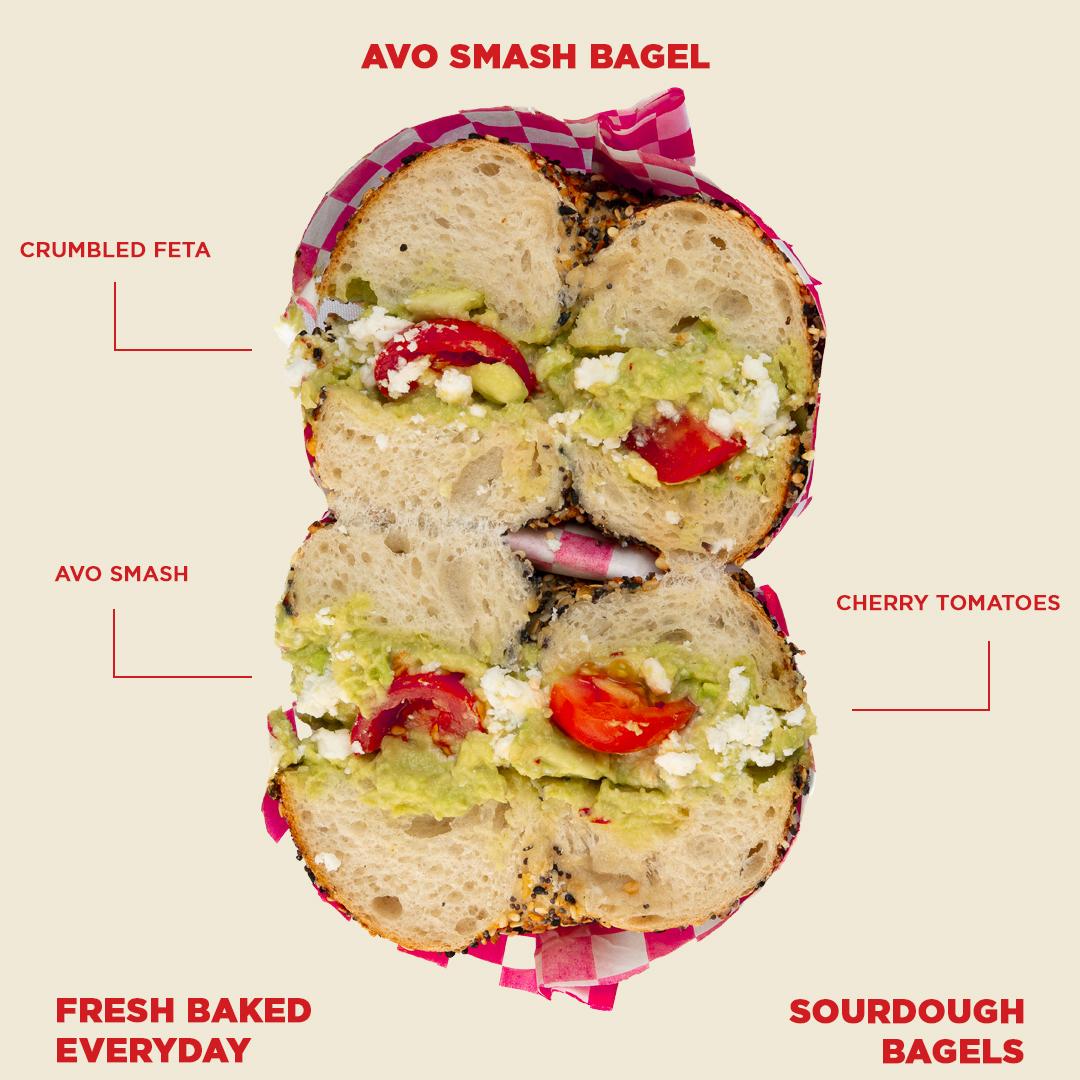 Avo Smash Bagel - Vegan