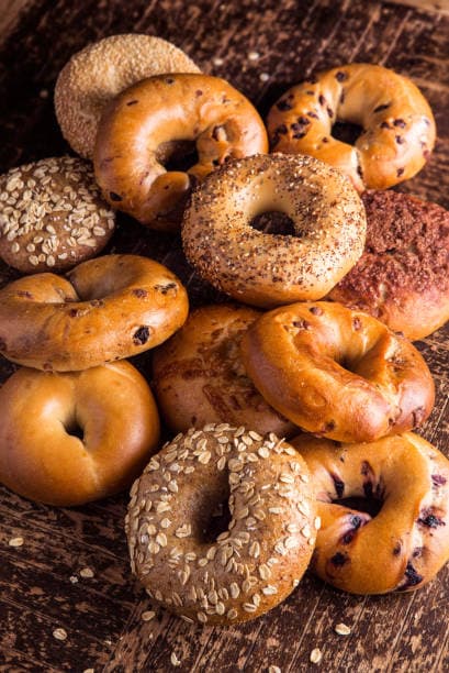 Mix of bagels