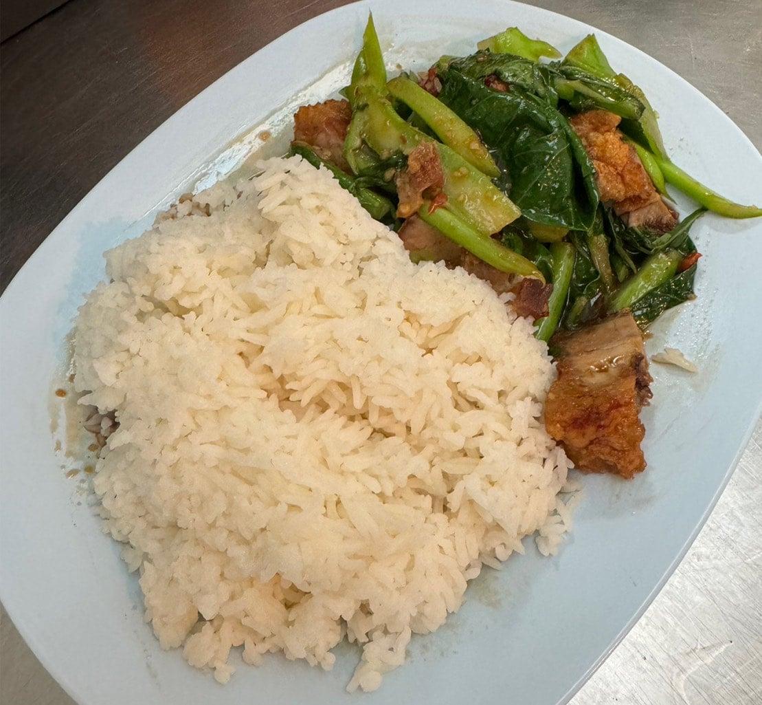 Crispy Pork Belly With Chinese Broccoli